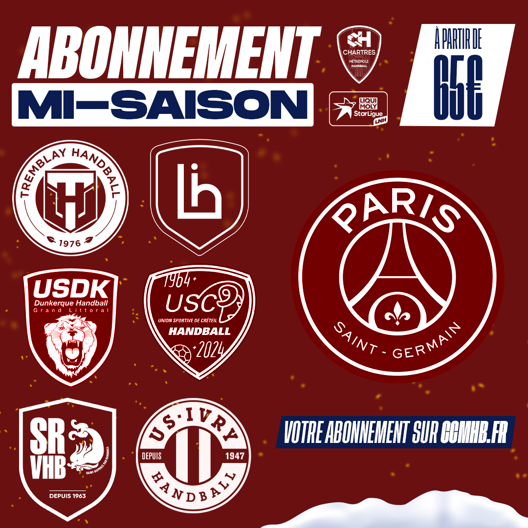 Billetterie : Achetez votre abonnement mi-saison à partir de 65€ !