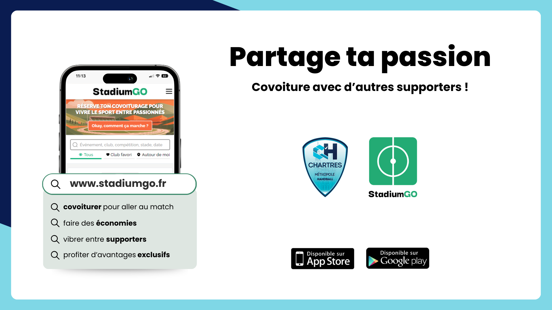 StadiumGO, l'appli de covoiturage, pour venir au Colisée